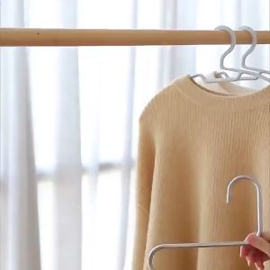 COD [เเขวนได้5ตัว] ไม้แขวนกางเกง ไม้แขวนเหล็ก รูปตัวS ที่แขวนกางเกงกระโปรงไซต์ใหญ่ G2988