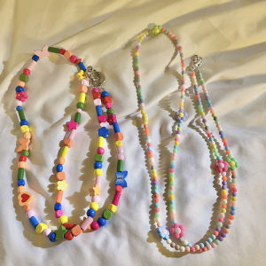 Portable Long Beaded Chain Phone Case Cute Star Butterfly Design Jewelry Earphone Cover Anti-Loss Pendant Mobile Phone Chain Bracelet