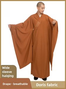 Buddhist Laymans Clothing Mens Monastery Clothes Womens Attire Spring Autumn Sea Clear Zen Robe Pure Online Sale