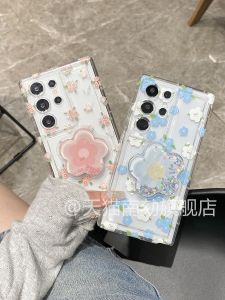 Transparent Full Cover Protective Case for Samsung S26Ultra S25Edge S24FE S23U S22S25U with Stand Note20+10 A55A54 Mobile Phone Shell