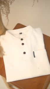 KHOIRUMMAH Koko Kurta Zain Kids - Koko Anak Laki Laki - Kurta kasual Lengan Panjang - White