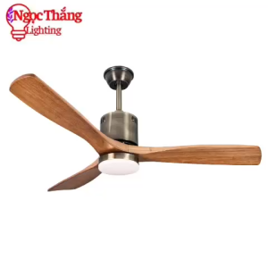 Quạt Trần Đèn Led 3 Cánh Gỗ Trang Trí Sảnh Phòng Khách Cao Cấp VF01 Ngọc Thắng (Tặng kèm remote điều khiển từ xa)