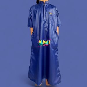 Jubah anak laki laki lengan pendek glosy import