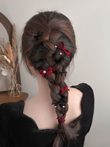 New Year Red Bowknot Hair Clip Cute Small Forehead Side Part Hair Clip 2024 New Design Hair Accessories Side Hair Clip