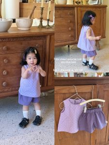 Floral Sleeveless Cotton Baby Vest and Shorts Set