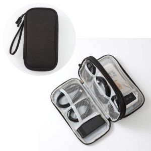 [ Double Layer ] Travel Digital Gadget Bag Cable Bag Travel Organizer Power Bank Bag USB Accessories Wire Storage