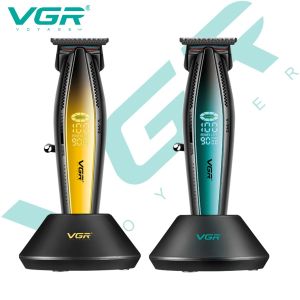 Máy Cắt Tóc Điện Chuyên Nghiệp VGR V-992 Dành Cho Nam Màn Hình Kỹ Thuật Số LED Thân Máy Bằng Kim Loại Kèm Đế Và Nhiều Phụ Kiện