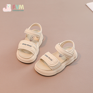 Girls Sandals Children Sports Slippers Soft Bottom Beach Fashionable Summer New Arrival Casual Style Magic Tape PU up EVA Sole