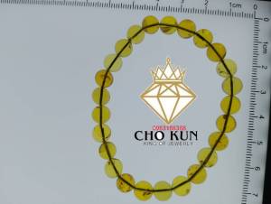 ก-7 กำไลอำพันพม่า ฟอสซิลยางไม้กลายเป็นหินธรรมชาติจากประเทศพม่า เมืองคะฉิ่ง (Myanmar Amber)อำพันแท้100% ขนาด 7.2mm 5.2g 16cm