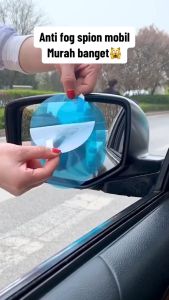 Anti Fog Kaca Spion Mobil Antifog Ukuran Medium 10x10cm Universal Stiker Anti Air Hujan Embun