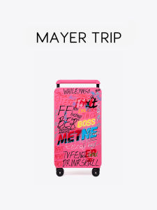 MAYERTRIP Graffiti 2025 New Large Capacity Deep Warehouse Password Luggage Suitcase Boarding Box Wide Handle Travel Bag