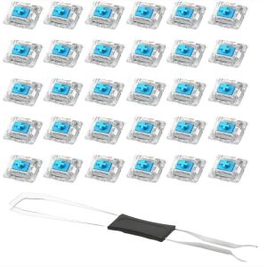 50/100pcs Keyboard Switch Keyboard Clicker Key Switches Mechanical Keyboard DIY Hot-Swappable Cross Stem Included Keycap Puller