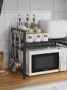 🔥【BESTSELLER】2-Tier Adjustable Microwave Rack - Fits All Oven Sizes Limited Offer