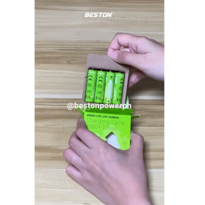 Beston Green Life Series AA Li-ion 1.5V 3000mWh 2000mAh Rechargeable Battery USBC 2AC-80