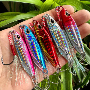 PROBEROS 5pcs Metal Jig Fishing Lure 10G/15G/20G Bass Fishing Bait Tackle Trout Jigging Lure For Freshwater And Saltwater