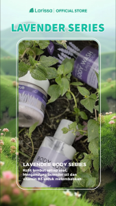 Larissa Paket Body Lavender for Dry Skin - Paket Body Wash Body Lotion Body Scrub Lavender Untuk Kulit Kering