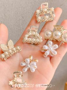 Delicate Small Grip Pearl Half Tie Barrettes Female Forehead Broken Hair Liuhai Clip Hairware New Arrival Side Clip Barrettes