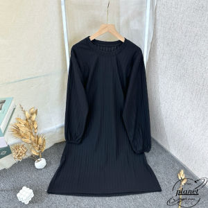 LONG DRESS KNIT HORNET PREMIUM ATASAN WANITA KEKINIAN