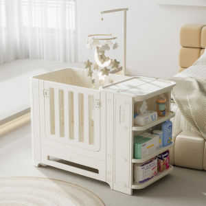 Adjustable Baby Bed Multi-Functional Diaper Table Storage Rack Connecting Newborn Care Table Bed Nordic Style Childrens Furniture
