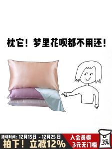 Jinshi Silk Pillowcase Soft Skin-Friendly Ice Silk Washable Smooth Beauty Pillowcase Breathable Antibacterial Summer