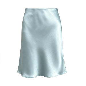 Petit Bari | High-waist Satin Acetate A-line Short Skirt