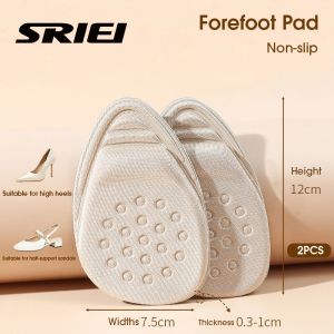SRIEI 2PCS Half Insoles Non-slip Forefoot Pad High Heels Pain Relief Shoe Pads