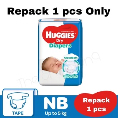 👶🏻BUY 10 FREE 1👶🏻 1pcs Repack Huggies Newborn Tape Soft for Baby Cheap Murah Maternity Bersalin Hospital Gift Travel Baby Diapers Soft Newborn Bayi Baru Lahir
