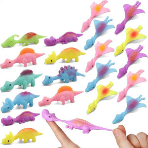Catapult Dinosaur Launch Small Dinosaur Decompression Soft Rubber New Unique Fun Toy Desktop Decompression Party Toy