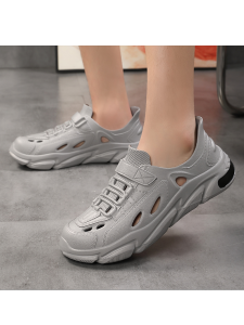 Mens Fishing Sandals Summer Outdoor Anti-Odor Slip-Resistant Full Coverage Driving Beach Stream Wading Trendy Clog Shoes