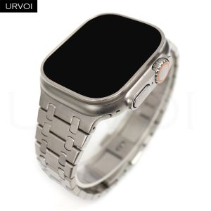 สายนาฬิกา URVOI สำหรับ Apple Watch Ultra 3 2 Series 11 10 9 8 7 SE3 316L AP สแตนเลสสตีล สำหรับ iWatch สายรัดข้อมือแบบหัวเข็มขัดผีเสื้อ