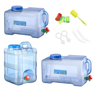 18L Camping Water Container with Faucet Durable Plastic Water Jug for Outdoor Hiking and Camping Supplies