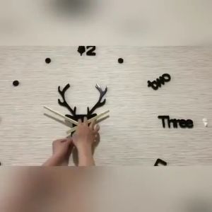 【Gods House】3D Wall Clock DIY Creative Wall Decorative Sticker Watch Sheet Size 30-60cm Frameless for Home School Office Living Room