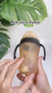 Bình Sữa Kamidi Chất Liệu Silicon Nâu Dung Tích 150ml 250ml Thiết Kế Thông Minh