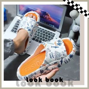 XWshop มาใหม่ 🚚 รองเท้าแตะผู้ชาย รองเท้าแตะยางแบบสวมลายการ์ตูน สีสันสดใส🏖ถูกใจวัยรุ่น