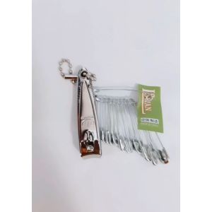 Gunting kuku Stainless Steel Sedang Made in Korea Gratis 1 Set Peniti - Jordanmall