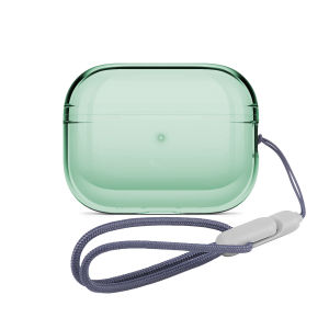 Transparent Soft TPU Earphones Case Shockproof Headphone Protective Case With Lanyard Strap For Air Pods Pro 2 Protective Shell