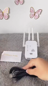Sonix WiFi Extender Repeater SWF01: Penguat Sinyal WiFi 4 Antena & Penembusan Dinding Super Kuat