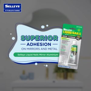 SELLEYS Liquid Nails Mirror Aluminum 75g Metal Glass Premium Grade High Strength Construction Adhesive Silicone Sealant Bond Glue