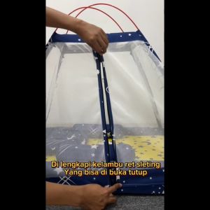 Kasur Bayi Kelambu Kolam Perahu Set Lengkap Kolem Matras Baby Karakter Bahan Bagus Adem Baby Murah