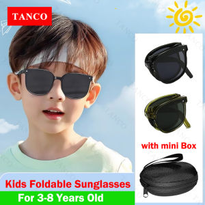 TANCO 1033X Kids Foldable Sunglasses with Mini-Box UVA UVB UV400 Lens for 3-8 Years Old Children Sunglasses Original Style Outdoor Eyewear