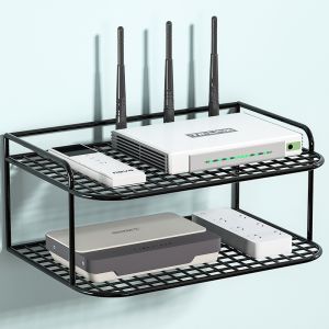 Wall-Mounted Router Storage Box TV Box Placement Rack No-Drilling Required WiFi Broadband Accessory Wall Organizer Shelf