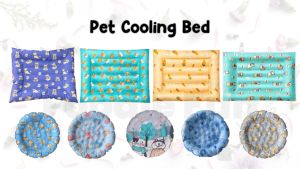Cooling ICE BED for Dogs Cats Surrounding Sponge support neck head Round Waterproof (No Need to Freeze Or Refrigerate)