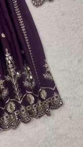 [PRE-ORDER] Ready Made Pure Heavy Chinnon Silk With Heavy Embroidery Suit (10-15days delivery)