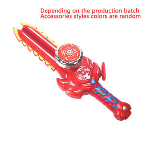 Kid Sword Launcher Led Spinning Top Toy Creative Hand Cranked Color Luminous Spinning Toys For Boys Girls Children Gifts