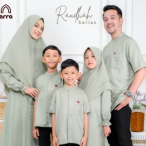Sarimbit Couple Keluarga 2024 Baju Lebaran Motif Terbaru ARRA Raudhah Matcha Ukuran Mini Sampai jumbo XS S M L XL XXL 3XL 4XL