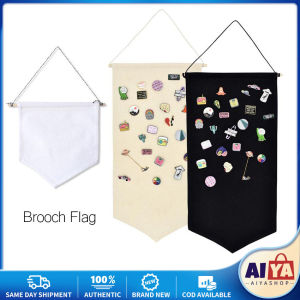 Nordic Blank Cotton Brooch Pin Badge Holder Hanging Wall Display Flag Kids Room Decoration