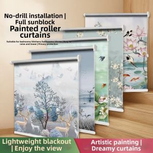 TEKANAI | No Drill Installation Total Blackout Roller Blind Colorful