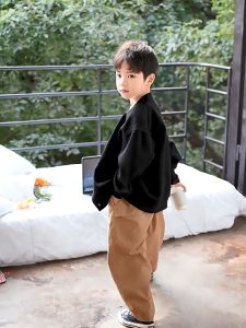 SOLANNA  เสื้อคาร์ดิแกนเด็กเสื้อ กันหนาวเด็กชาย การออกแบบที่สะดวกสบาย 2024 ใหม่แฟชั่นสไตล์เกาหลีสไตล์วิทยาลัยลำลองเสื้อคาร์ดิแกนสำหรับเด็กผู้ชายในฤดูใบไม้ร่วง241015