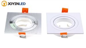 JOYINLED 2/10PCS Square Recessed Spotlight Frame Adjustable LED Downlight Housing GU10 MR16 Bulb Holder Ceiling Light Trim White