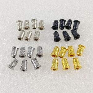 6 Miếng Sắt Dây Đàn Guitar Gắn Ferrules Bushings Thông Qua Cơ Thể Cho Đàn Guitar Điện Linh Kiện Thay Thế Kim Loại